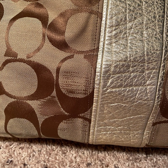 Coach Gold Signature Pattern Tote - Picture 7 of 7